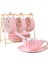 1 Adet-B 1-6 Adet Pembe Romantik Kabak Kahve Fincan Seti Mutfak Aksesuarları Kemik Çini Seramik Çay Bardağı Organizatör Ingilizce Öğleden Sonra Kırmızı Çay (Yurt Dışından) 2