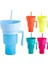 Orange 2 In 1 Snackies Cup Top Snack Bowl Içecek Bardaklarında Taşınabilir Sıçramaya Dayanıklı Sızdırmaz Patlamış Mısır Stadyum Tumbler Pipetli Sinema Gezisi (Yurt Dışından) 3