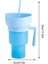 Orange 2 In 1 Snackies Cup Top Snack Bowl Içecek Bardaklarında Taşınabilir Sıçramaya Dayanıklı Sızdırmaz Patlamış Mısır Stadyum Tumbler Pipetli Sinema Gezisi (Yurt Dışından) 4