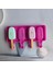 Gül Kırmızı 4 Delik Oval Küçük Silika Jel Dondurma Kalıp Popsicle Kalıp Dıy Buz Pop Ev Yapımı Tatlı Buzdolabı Suyu Popsicle Yapımı (Yurt Dışından) 5