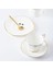 Stil M 200-300 ml Büyük Kapasiteli Altın Kenar Kahve Fincanı ve Tabağı Seti Yaratıcı Tasarım Avrupa Öğleden Sonra Çay Fincanları Hafif Lüks Kemik Çini Drinkware (Yurt Dışından) 5