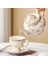 1 Adet-Fincan SETI-200ML Çiçek Avrupa Seramik Kupa Kahve Fincan Seti Plaka ile Vintage Porselen Çay Bardağı ve Tabaklar Seti Lüks Su Isıtıcısı Seti Ev Dekorasyon (Yurt Dışından) 4