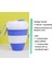 STYLE2WHITEBLUE 450 ml Katlanır Silikon Bardak Kupalar Katlanabilir Kahve Kamp Pipetli Bardak Kapaklı Spor Şişe Kanca Genişletilebilir Haşlanma Korumalı Yeniden Kullanılabilir (Yurt Dışından) 1