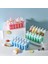 Mavi Popsicle Kalıpları 6 Izgaralı Silikon Buz Pop Kalıpları ， Gıda Sınıfı Silikon Dondurma Kalıbı ， Dıy Ev Yapımı Yeniden Kullanılabilir Kolay Bırakılan Buz Pop Yapma (Yurt Dışından) 2