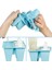 Mavi Popsicle Kalıpları 6 Izgaralı Silikon Buz Pop Kalıpları ， Gıda Sınıfı Silikon Dondurma Kalıbı ， Dıy Ev Yapımı Yeniden Kullanılabilir Kolay Bırakılan Buz Pop Yapma (Yurt Dışından) 5