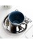 Gümüş Set Umlaca Gümüş Kahve Kupa Çay Bardağı Seti Set Espresso Bardak Seramik Kahve Kupa Tabaklar Seti Çanak Taza Elektroliz Kahve (Yurt Dışından) 5