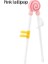 B-Pink Lolipop 1 Çift Bebek Öğrenme Eğitim Çubuklarını Karikatür Hayvan Acemi Çubuk Sofra Çocuklar Yeme Eğitimi Yardımcı Bebek Araçları (Yurt Dışından) 1