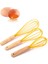 10 Inç Mutfak Çırpma Teli Pişirme Kapları Silikon Wisk El Karıştırma Çubuğu Pişirme Için Ahşap Saplı Yumurta Çırpıcı Süt Köpürtücü Yumurta Araçları (Yurt Dışından) 3