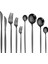 Çay Kaşığı Sofra Siyah Gümüş Çatal Bıçak Kaşık Seti 304 Paslanmaz Çelik Lüks Yemek Takımı Ev Çatal Kaşık Bıçak Mutfak Yemek Takımı Bırak Gemi (Yurt Dışından) 2