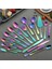 LF1CHSFRUITFORK1PC 1 Adet Gökkuşağı Sofra Seti Paslanmaz Çelik Çatal Bıçak Kaşık Seti Kaşık Çatal Bıçak Yemek Takımı Seti Sofra Ayna Akşam Yemeği Mutfak Sofra Takımı (Yurt Dışından) 2