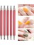 Pembe 5 Adet Akrilik Saplı Taklidi Ahşap 2 Yollu Fırça Seti Uv Jel Boyama Nail Art Süsleyen Kalem Salon Dekorasyon Manikür Araçları Kiti (Yurt Dışından) 3
