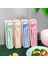 6 Adet Mavi 1 Takım Buğday Samanı Sofra Öğrenciler Seyahat Piknik Taşınabilir Çatal Çubuk Kaşık Kılıfı ile Mutfak Aksesuarları ve Gadget (Yurt Dışından) 2