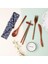 2-22.5cm-3 Adet-Torba Yemek Takımları Taşınabilir Ahşap Sofra Ahşap Japon Tarzı Seyahat Gereçleri Çatal Kaşık Çatal Çubuklarını Bez Çanta ile Set (Yurt Dışından) 3