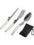 Beyaz Tencere Sırt Çantası Spork Çatal Paslanmaz Çelik Katlanır Bıçak Gereçler Kaşık Seti Combo Piknik Kamp Çatal Bıçak Takımı Sofra Sofra Takımı (Yurt Dışından) 1