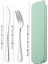Bir 3 Adet Yeşil 2 Taşınabilir Paslanmaz Çelik Çatal Takım Elbise Saklama Kutusu Chopstick Çatal Kaşık Bıçak Seyahat Sofra Seti Kamp Çatal Bıçak Takımı (Yurt Dışından) 1