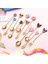 Altın Kaşık Seti 4pcs / 2pcs Çatal Kaşık Çatal Seti Donut Şeker Kaşık Çatal Süt Kahve Karıştırma Kaşık Tatlı Kaşığı Meyve Çatalı Çatal Hediye (Yurt Dışından) 5