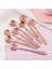 SZ001ROSE1 8 Adet/takım Paslanmaz Çelik Noel Sofra Kahve Kaşıkları Dondurma Tatlı Kaşığı Çiçek Kiraz Kahve Kaşığı Karıştırma Kaşığı (Yurt Dışından) 1