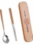 Brown-2pcs Sofra Seti Taşınabilir Çatal Bıçak Kaşık Seti Yemek Takımı Seti Yüksek Kalite Paslanmaz Çelik Bıçak Çatal Kaşık Seyahat Sofra Takımı Kutusu ile (Yurt Dışından) 1