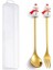 2pcs-Gold-E6 6/4/2pcs Noel Hediyesi Glod Kaşık Çatal Seti Elk Noel Ağacı Dekorasyon Tatlı Kepçe Meyve Çatalı Kahve Kaşığı Çatal Bıçak Kaşık Seti (Yurt Dışından) 1