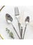 Çay Kaşığı Yeni Gümüş Çatal Lüks 304 Paslanmaz Çelik Yemek Takımı Seti Ayna Parlatma Sofra Seti Yemek Bıçağı Tatlı Çatal Kaşık (Yurt Dışından) 4