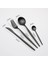 CHOPSTICKS1PAIR Siyah Yemek Takımı Mat Siyah Çatal Bıçak Kaşık Seti Gümüş Seti 18/10 Paslanmaz Çelik Yemek Takımı Seti Kaşık Çatal ve Bıçaklar Dropship (Yurt Dışından) 2