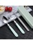 Yeşil 3 Adet 2/3 Adet Kaşık Çatal Chopstick Çatal Bıçak Takımı Taşınabilir Yemek Takımı Seti Öğle Yemeği Sofra Takımı Kutu Seti 401 Paslanmaz Çelik Mutfak Aksesuarları (Yurt Dışından) 1