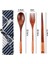 Set L Ahşap Çatal Bıçak Kaşık Seti Kaşık Çatal Kesici Yeniden Kullanılabilir Ahşap Bambu Sofra Takımı Çanta ile Taşınabilir Yemek Takımı Sofra Öğrenci Öğle Yemeği Malzemeleri (Yurt Dışından) 1