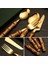 Çatal Bambu Çatal Bıçak Takımı Paslanmaz Çelik Yemek Takımı Setleri Altın Ahşap Sofra Batı Yemek Bıçağı Çatal Çay Kaşığı Cutleries (Yurt Dışından) 4