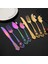 4 Adet Longspoon Vintage Kraliyet Gümüş Yemek Takımı Paslanmaz Çelik Set Ayna Kaşık Çatal Bıçaklar Dondurma Kaşığı Gümüş Düğün Sofra Hediye (Yurt Dışından) 3