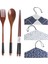 Set G Ahşap Çatal Bıçak Kaşık Seti Kaşık Çatal Kesici Yeniden Kullanılabilir Ahşap Bambu Sofra Takımı Çanta ile Taşınabilir Yemek Takımı Sofra Takımı Öğrenci Öğle Yemeği Malzemeleri (Yurt Dışından) 3