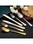 Silveregg 6 Adet Kaşık Retro Altın Sofra Seti Lüks Paslanmaz Çelik Kaşık Çatal Biftek Bıçağı High-End Rölyef Komple Çatal Bıçak Takımı 12 Kişi Ev Dekor Için (Yurt Dışından) 2