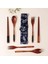 6-22.5cm-3 Adet-Torba Yemek Takımları Taşınabilir Ahşap Sofra Ahşap Japon Tarzı Seyahat Eşyaları Çatal Kaşık Çatal Çubuklarını Bez Çanta ile Set (Yurt Dışından) 5