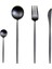 SWEETSPOON1PC Siyah Yemek Takımı Mat Siyah Çatal Bıçak Kaşık Seti Gümüş Seti 18/10 Paslanmaz Çelik Yemek Takımı Seti Kaşık Çatal ve Bıçaklar Dropship (Yurt Dışından) 3