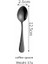 LF1HSCOFFEESPOON1PC Paslanmaz Çelik Sofra Ayna Çatal Bıçak Kaşık Seti Siyah Mutfak Seti Yemek Kaşık ve Çatal Yemek Takımı Sofra Ev Sofra Takımı (Yurt Dışından) 1