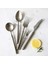 3 Pcs-B Retro Fırçalama 304 Paslanmaz Çelik Sofra Takımı Mutfak Çatal Bıçak Kaşık Seti Biftek Bıçağı Çatal Kaşık Seti Tatlı Çatalı Vintage Restoran Çatal Bıçak Takımı (Yurt Dışından) 1