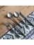 3 Pcs-B Retro Fırçalama 304 Paslanmaz Çelik Sofra Takımı Mutfak Çatal Bıçak Kaşık Seti Biftek Bıçağı Çatal Kaşık Seti Tatlı Çatalı Vintage Restoran Çatal Bıçak Takımı (Yurt Dışından) 4