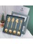 4pcs-Yeşil Kutu 2pcs / 4pcs Noel Hediyesi Dekorasyon Tatlı Kaşıkları Kardan Adam Noel Çorabı Çatal Kaşık Noel Hediye Kutusu Zencefilli Kurabiye Kaşığı (Yurt Dışından) 1