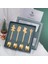 4pcs-Yeşil Kutu 2pcs / 4pcs Noel Hediyesi Dekorasyon Tatlı Kaşıkları Kardan Adam Noel Çorabı Çatal Kaşık Noel Hediye Kutusu Zencefilli Kurabiye Kaşığı (Yurt Dışından) 3