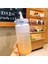 B-Blue 2000 ml 2l Kapasiteli Çift Fincan Saman Bardak Zaman Ölçeği Su Şişesi Plastik Su Bardağı Büyük Öğrenci Buzlu Yüksek Sıcaklık Açık Hava Sporları (Yurt Dışından) 1