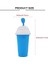 Mavi 301-400ML Dıy Slushy Maker Buz Bardağı Seyahat Taşınabilir Çift Katmanlı Silika Bardak Sıcak Yaz Soğutucu Buz Içine Smoothie Çocuk Yetişkin Slushy Kupası (Yurt Dışından) 3