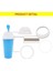 Mavi 301-400ML Dıy Slushy Maker Buz Bardağı Seyahat Taşınabilir Çift Katmanlı Silika Bardak Sıcak Yaz Soğutucu Buz Içine Smoothie Çocuk Yetişkin Slushy Kupası (Yurt Dışından) 4