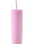 01 450ML 16OZ Çift Katmanlı Plastik Buzlu Su Bardağı 450ML Renkli Mat Su Şişesi Samanlı ve Kapaklı Kahve Fincanı Kupa Tumbler Hediyeler (Yurt Dışından) 2