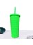 Yeşil Pipetli Bardak 22OZ Çivili Su Kapaklı Bardak ve Pipetli Taşınabilir Içme Şişesi Geniş Ağızlı Su Şişesi Bardak Çocuklar Için (Yurt Dışından) 1