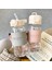 Yeşil 400ML 1 Adet Yaratıcı Pipetli Su Şişesi Taşınabilir Sevimli Plastik Içme Suyu Şişesi Sızdırmaz Drinkware Içme Süt Kahve Çay (Yurt Dışından) 4
