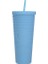Gök Mavisi 710 ml Plastik Kapaklı ve Samanlı Bardak Logosuz Yuvarlanan Soğuk Su Bardağı Çift Katmanlı Elmas Glow Tanrıça Fincan Kabarcık Özel Yapılmış (Yurt Dışından) 1