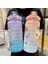 2000 ml Mavi B 2 Litre Su Şişesi Motivasyon Içme Şişesi Spor Su Şişesi Zaman Işaretleyici Çıkartmalar ile Taşınabilir Yeniden Kullanılabilir Plastik Bardaklar (Yurt Dışından) 2