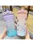 2000 ml Mavi B 2 Litre Su Şişesi Motivasyon Içme Şişesi Spor Su Şişesi Zaman Işaretleyici Çıkartmalar ile Taşınabilir Yeniden Kullanılabilir Plastik Bardaklar (Yurt Dışından) 3