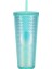 Açık Yeşil 710ML Ater Şişe 710ML Yaz Caneca Su Bardağı Plastik Kapaklı ve Pipetli Boba Diamond Kahve Kupa Su Şişesi Bardakları Bubble Tea Makaro (Yurt Dışından) 1