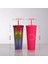 Taro Mor 00 710ML 2023 # 700ML/24OZ Tumbler Bling Elmas Tırnak Samanı Soğuk Bardak, Işaretsiz, Lazer Gökkuşağı Degrade Pipetli Bardak (Yurt Dışından) 4