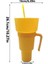Sarı 2 In1 Aperatif Pipet Bardağı Patlamış Mısır Kovası Isıya Dayanıklı Aperatif Bardağı Seyahat Parkı Tiyatro Sineması Için Çok Fonksiyonlu Ev Aperatif Bardağı (Yurt Dışından) 1